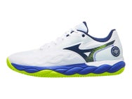 Mizuno Wave Enforce Court Clay White/Blue/Yel Men Shoes