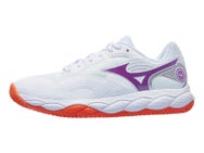 Mizuno Wave Enforce Court 2 Clay White/Dahlia Wom Shoe