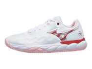 Mizuno Wave Enforce Court Clay White/Pink Women Shoe