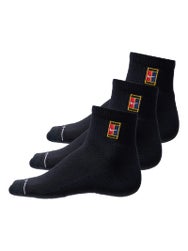 Nike Tennis 3-Pack Elevated Ankle Socks Black