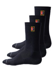 Nike Tennis 3-Pack Elevated Crew Socks Black
