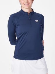 Camiseta manga larga mujer Tecnifibre Pro Thermo Zip 3/4