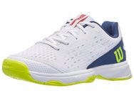 Wilson Rush Pro Ace JR L White/Blue/Yellow Junior Shoe