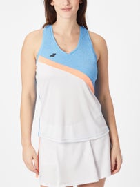 Babolat Women Play Tank White/Blue L