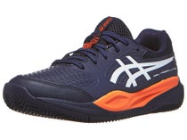 Asics Gel Resolution X GS SANDPLATZ Kinderschuh Navy/Wei&#xDF;