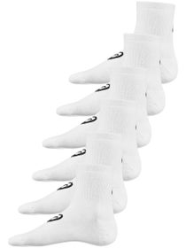 Asics Tennis 6 Pack Quarter Sock White