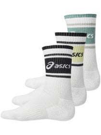 Calcetines t&#xE9;cnicos Asics Tennis - Pack de 3 (Blanco/Verde)