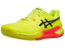 Chaussures Femme Asics Gel Resolution 9 Jaune/Noir - TERRE BATTUE