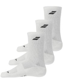 3 paires de chaussettes Babolat blanches