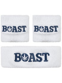 BOAST Headband & Wristband Set Navy/White
