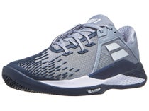 Chaussures Homme Babolat Propulse Fury 3 Gris/Blanc - TERRE BATTUE