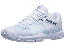 Zapatillas mujer Babolat Sensa Blanco/Cool Blue P&#xC1;DEL