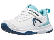 HEAD Sprint Velcro 4.0 White/Turquoise Junior Shoes