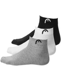 HEAD Training Quarter 3-Pack Socks Grey/White/Black