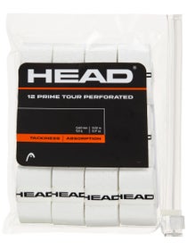 Head Prime Tour Perforated Overgrip 12 Pack White