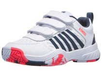 K-Swiss Court Express 2 Strap AC Wh/Star/Neon Jr Shoe