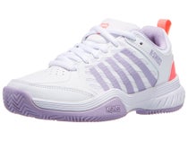 Zapatillas mujer K-Swiss Court Express 2 Blanco/Orchid/Neon TIERRA BATIDA