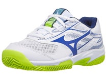 Mizuno Break Shot 5 Clay White/Blue/Yellow Junior Shoes