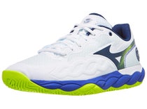 Mizuno Wave Enforce Court AC White/Blue/Yel Men Shoes