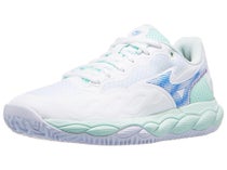 Chaussures Femme Mizuno Wave Enforce Court White/FrBl/Bay - TERRE BATTUE