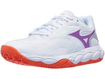 Mizuno Wave Enforce Court 2 Clay White/Dahlia Wom Shoe