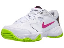 Nike Court Lite 2 White/Pink/Lime Junior Shoes