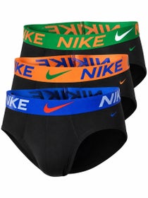 Nike Men's Essential Micro 3-Pack Brief - Bk/Or/Gn