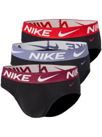 Nike Men's Essential Micro 3-Pack Brief - Black/Red