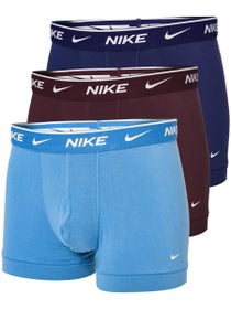 Nike Men's Cotton Stretch 3-Pack Trunk - Blue/Navy/Burg