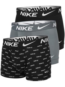 3 Boxers Homme Nike Microfibre Imprim&#xE9;s/Gris/Noir