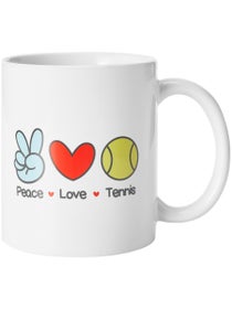 Mug Racquet Inc Peace Love Tennis
