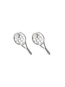 Racquet Inc Tennis Racket Earrings Silver