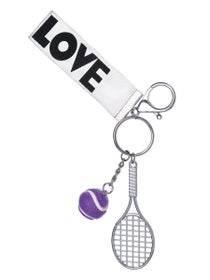 Porte-cl&#xE9;s Racquet Inc Tennis Racket mauve