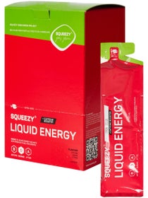 Assortimento di Gel energetici liquidi Squeezy + Ricarica di Caffeina (12x60ml)