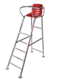 Tegra Referee chair tournament aluminum, seat shell red