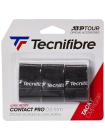Tecnifibre Pro Contact Overgrips Pro Black 3 Pack