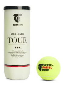Tubo de 3 pelotas Tretorn Serie+ P&#xE1;del Tour