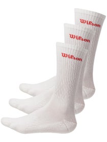 Wilson Herren Logo Crew Socken 3er-Pack Wei&#xDF;