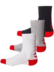 Wilson Youth Core Crew 3 Pair Sock Mix