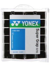 Yonex Super Grap Griffband 12er Pack / Schwarz