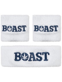 BOAST Headband & Wristband Set Navy/White