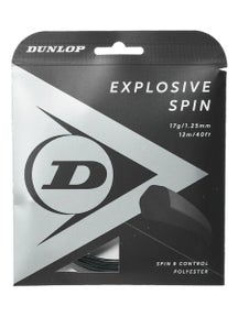 Dunlop Explosive Spin 1.25mm Tennissaite (Schwarz) - 12m Set