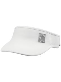 Lucky in Love Women's Logo Stretch Visor White