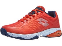 Lotto Mirage 300 Clay  Nectarine/All White Men's Shoes