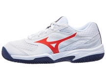 Mizuno Break Shot 5 Clay White/Orange/Blue Junior Shoes