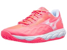Mizuno Wave Enforce Court Clay Coral/White Women Shoe