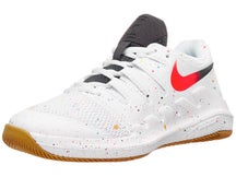 NikeCourt Vapor X White/Crimson Junior Shoes