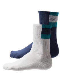 ON High Courtside 2-Pack Socks Ivory/Midnight