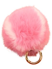Racquet Inc Furry Tennis Ball Keychain Pink