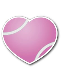 Racquet Inc Tennis Heart Magnet Pink